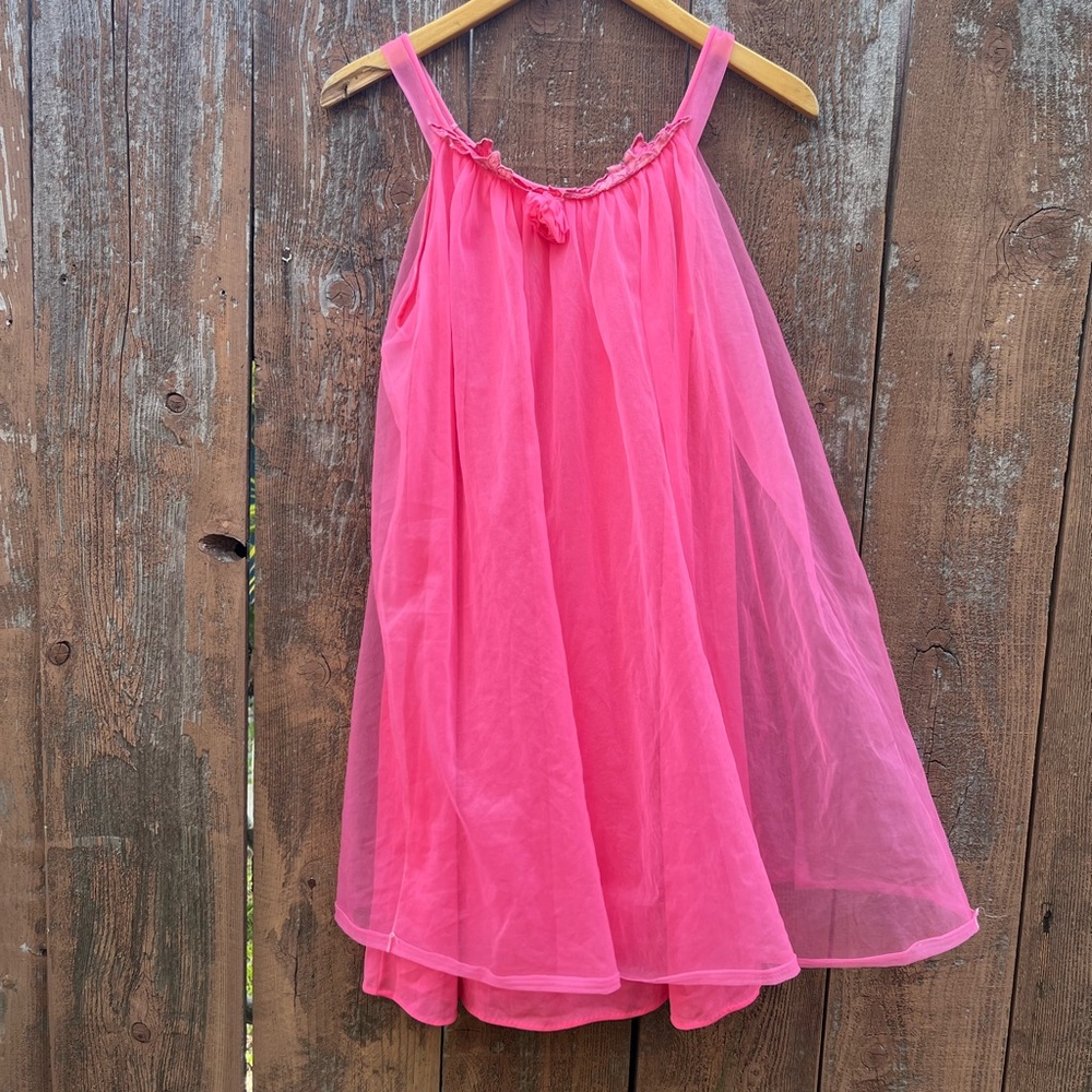 American Vintage Pink Chemise with Spaghetti Straps